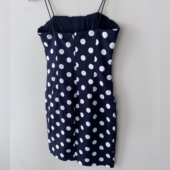 Aqua Polka Dot Strapless Dress - Picture 5 of 6